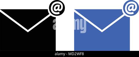 Email message icon. vector illustration. glyph style Stock Vector