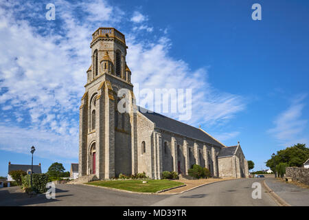 France, Loire-Atlantique, church of Trescalan Stock Photo