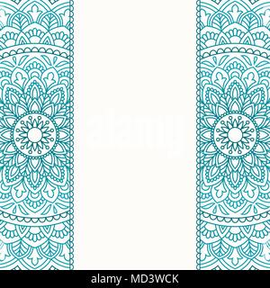 Invitation card with mandala. Vintage decorative elements Stock Vector