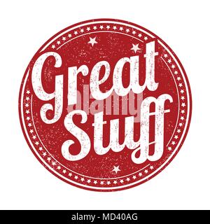 Great stuff grunge rubber stamp on white background, vector illustration Stock Vector