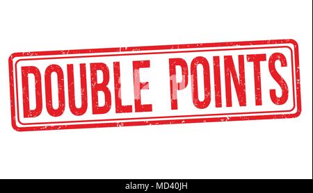 Double points grunge rubber stamp on white background, vector illustration Stock Vector