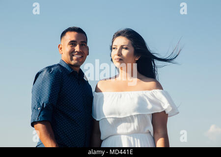 Portrait of hispanic couple outdoors Stock Photo