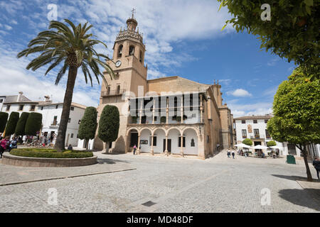Iglesia de Santa Maria la Mayor in the Plaza Duquesa de Parcent Town Hall Square, Ronda, Andalucia, Spain, Europe Stock Photo