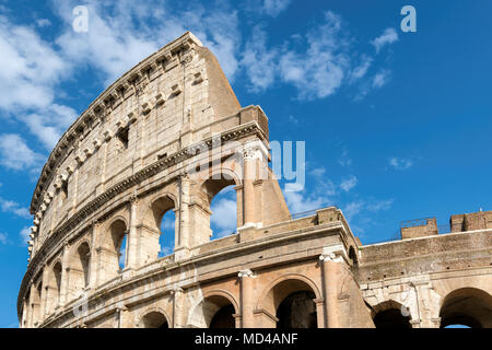 Colosseum close-up at sunset in Rome, Italy Stock Photo