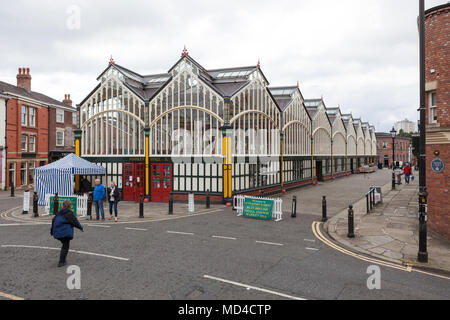 The Victorian indoor market in Stockport, Cheshire, UK. Stock Photo