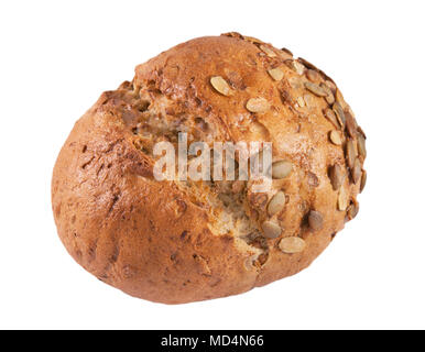 Bread with different types of flour and seeds on a white background Stock Photo