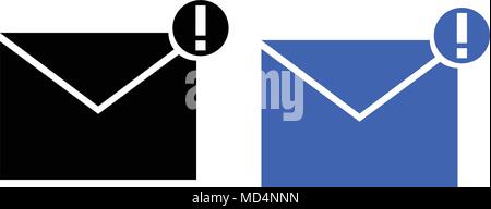 Spam message icon. vector illustration. glyph style Stock Vector