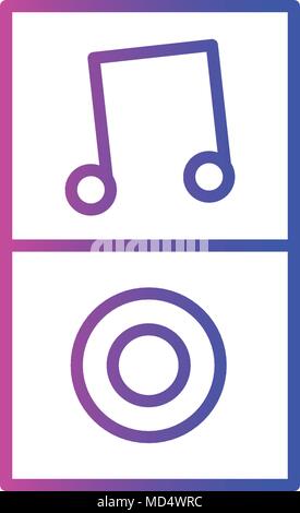 Mp3 player icon. gradient icon. vector illustration Stock Vector
