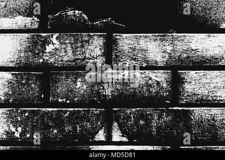 Black and white brick wall pattern as background. Texture of bricks with treshold effects as design element. Stock Photo