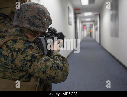 Marines Attached To The 11 18 Area Guard Conduct An Active