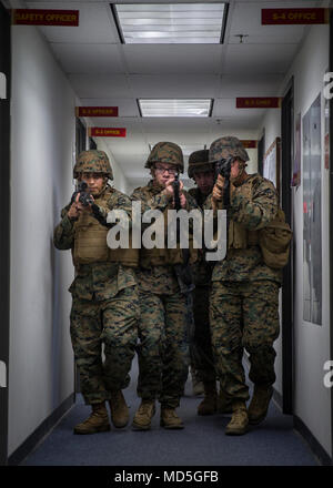 Marines Attached To The 11 18 Area Guard Conduct An Active