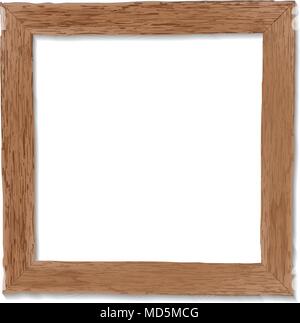 Old, shabby, grunge wooden frame. Vector illustration. Stock Vector