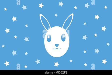Easter Bunny Vector Logo Stock Vector