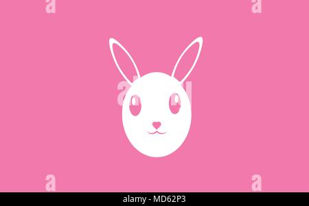 Easter Bunny Vector Logo Stock Vector