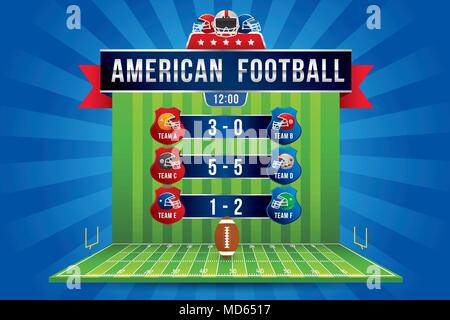 Football team with scoreboard on green field and stadium background Stock  Vector Image & Art - Alamy