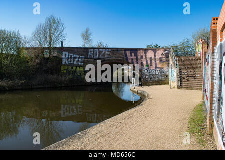 Graffiti, Salford Quay, UK Stock Photo