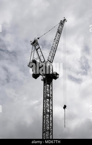 Construction Crane on a Building Site, London, United Kingdom Stock Photo
