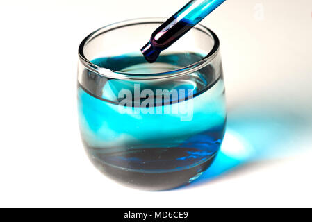 Testing dyes in laboratory condition Stock Photo