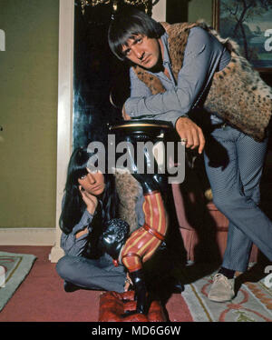 SONNY AND CHER US pop duo in 1966. Stock Photo