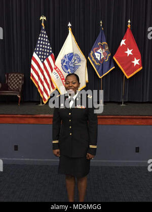 Maj. Sonya Brown, Senior Human Resources Officer, United States Army Reserve Command, poses for a photo, as part of the United States Army Reserve Command, Women’s History Month campaign. The month of March is nationally observed as Women's History Month and recognizes the struggles and achievements of women throughout the history of the United States. (Photo by Alexandria Brimage-Gray/United States Army Reserve Command/Released) Stock Photo