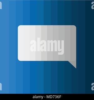Dialog box icon on blue background. flat style Stock Vector
