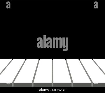 Empty white striped tabletop display over black space background. Vector illustration, EPS10. Stock Vector