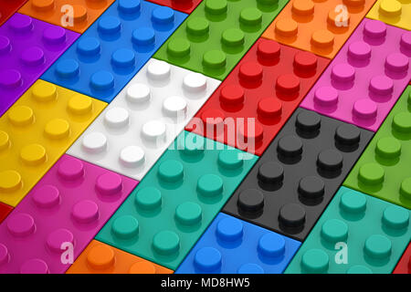 Colorful Toys Piece , This is a 3d rendered computer generated image. Isolated on white. Stock Photo