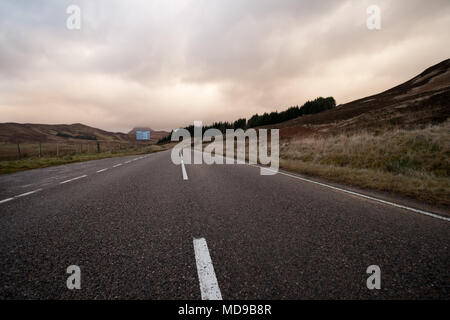 A rain storm comming on the North Coast 500 in Assynt Stock Photo