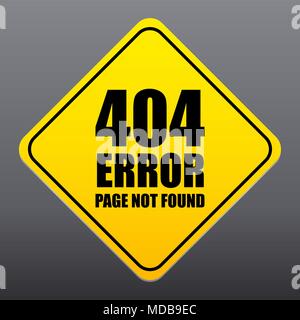 404 error page not found sign vector Stock Vector