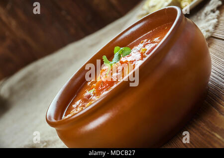 Cowboy Chili -  American classic paleo version of the Tex-Mex stew. Stock Photo