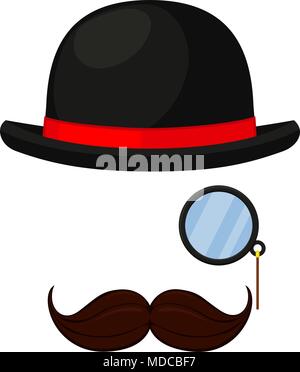 Colorful cartoon hipster avatar elements Stock Vector