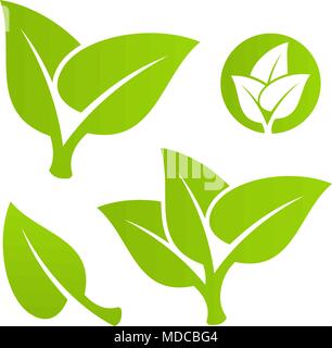 green leaf ecology nature element vector Stock Vector Image & Art - Alamy