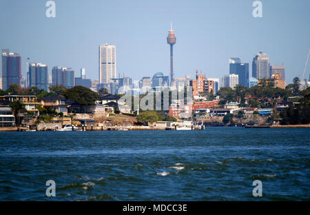 Skyline mit Sydney Tower, Sydney, Australia. Stock Photo