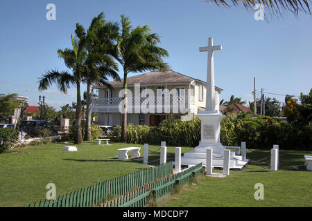 War Memorial in the centre of the town, Falmouth, Jamaica, Caribbean. Stock Photo