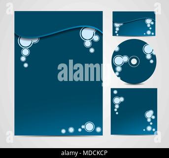 corporate identity, letter, business card, cd, cd cover Stock Vector