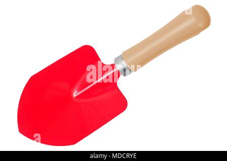 Red garden trowel isolated on white background Stock Photo