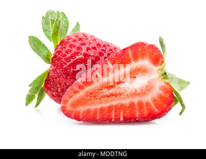 Strawberry isolated on white background with clipping paths Stock Photo