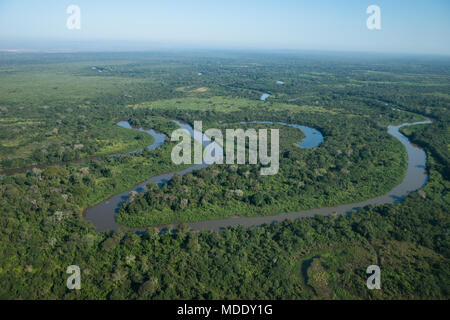Aerial view of the Pantanal of Brazil Stock Photo