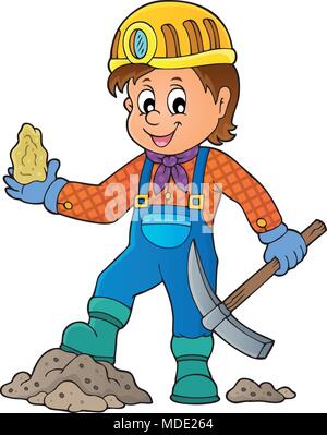 Miner theme image 1 - eps10 vector illustration. Stock Vector