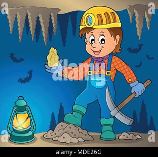 Miner theme image 3 - eps10 vector illustration. Stock Vector