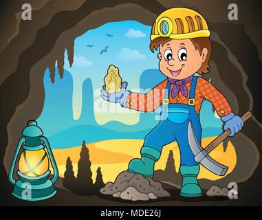 Miner theme image 4 - eps10 vector illustration. Stock Vector