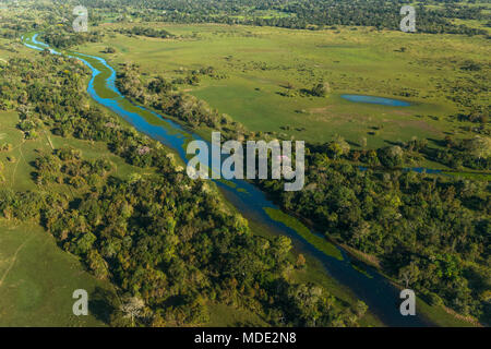 Aerial view of the Pantanal of Brazil Stock Photo
