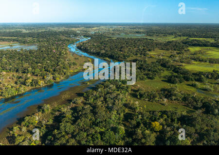 Aerial view of the Pantanal of Brazil Stock Photo