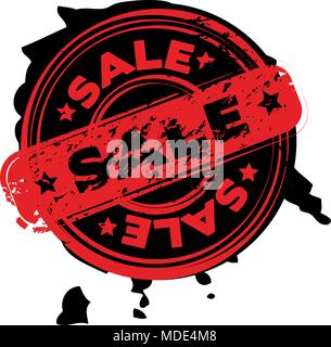 Grunge black for sale word rubber seal stamp on white background Stock ...