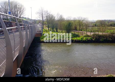 New Steel Cantilevered Pedestrian and Cycle Bridge over the River Exe ...