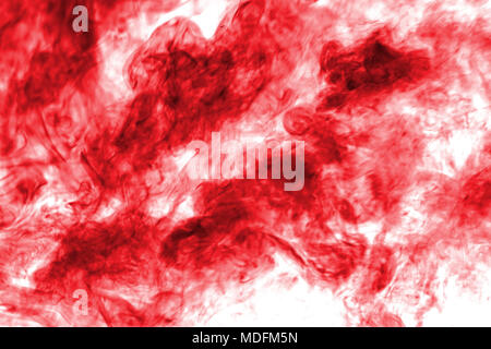 red smoke explode isolated on white background. Stock Photo