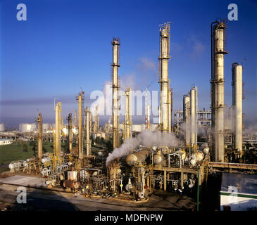 Complex of facilities for oil refining, Patagonia, Argentina Stock Photo