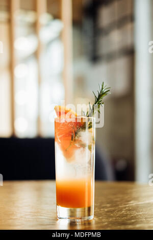 Paloma cocktail on a bar counter Stock Photo