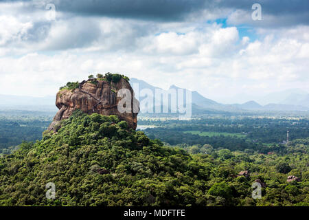 Lion rock, Dambulla, Matale District, Central Province, Sri Lanka Stock Photo