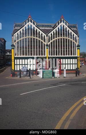 The indoor market hall in Stockport. Stock Photo